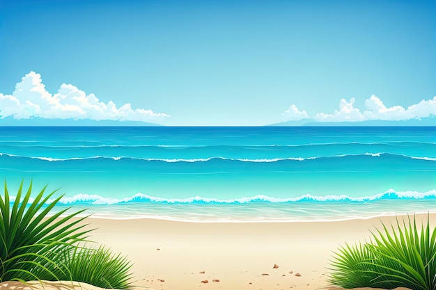 Background of the summer sand sea and sky