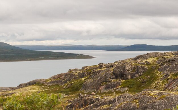 Background of the surroundings of the Barents Sea musta tunturi