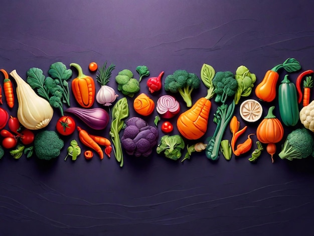 Фонный шаблон с иконами овощей для овощного магазина