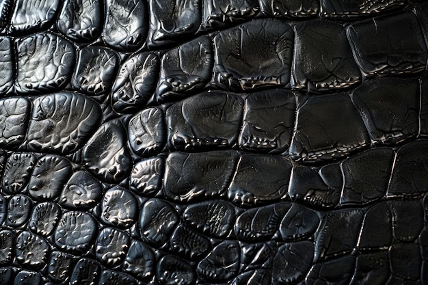 Background texture black leather reptiles