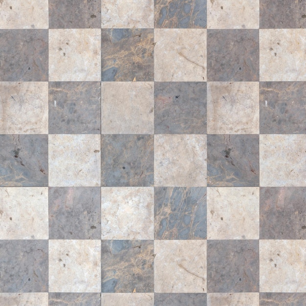 Trama di sfondo di piastrelle per pavimento bianche e nere con motivo in marmo naturale