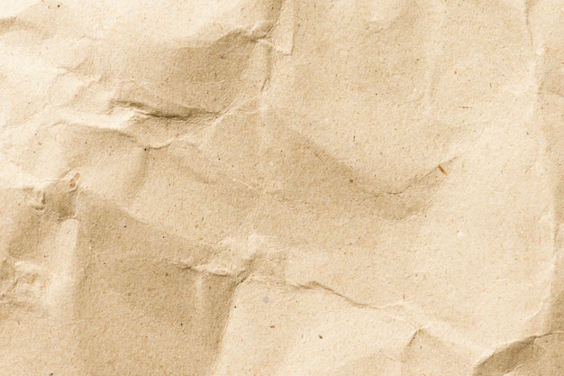 Background and texture of brown crumpled paper