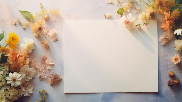 Background texture desk floral top view