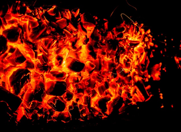 background and texture of fiery flame