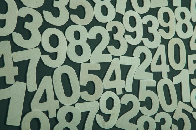 Photo background or texture of numbers finance data concept mathematic banking or currency business