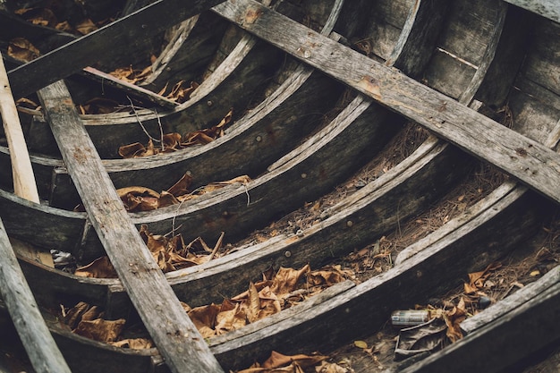 Background and texture of old wooden boat