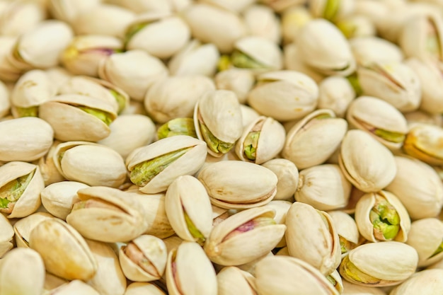 Background and texture of pistachios.