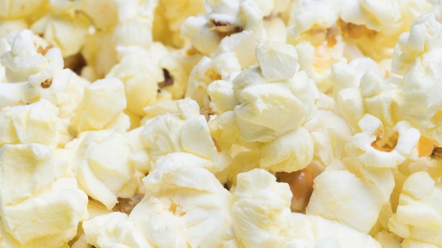 Background texture of the popcorn corn macro photo