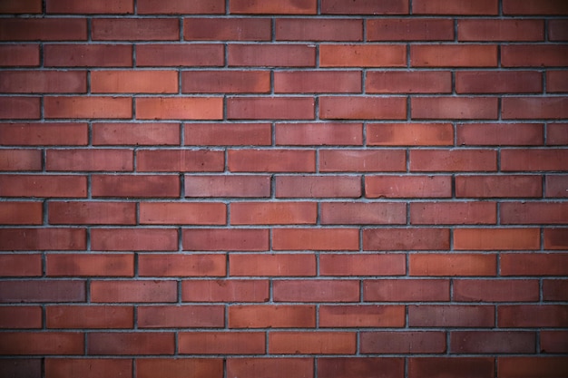 Background texture of a red brick wall