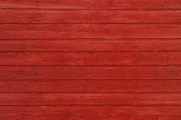 Photo background texture of red painted wooden planks