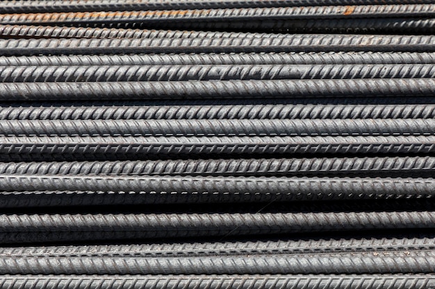 Background and texture of rod or industrial steel for construction