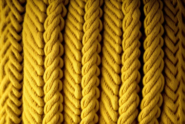 Background texture of soft yellow knit cloth
