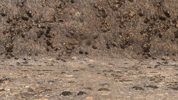 background texture studio scene of rock ground, close-up of dry stony ground with rough surface