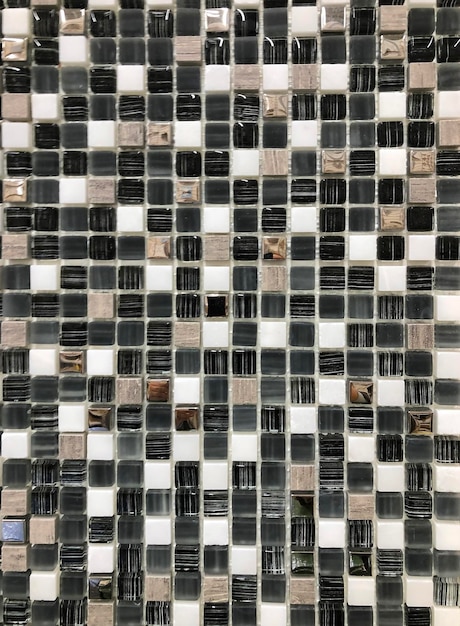 background texture wall tiles black and white mosaic