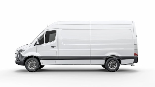 The background of this image is white with a white commercial vehicle