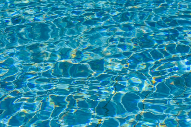 Background of the turquoise water in swimming pool