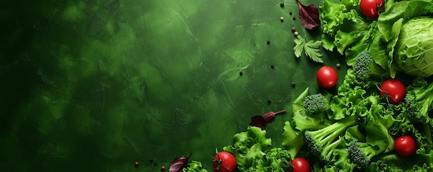 Photo background vegetable salad closeup with space for text