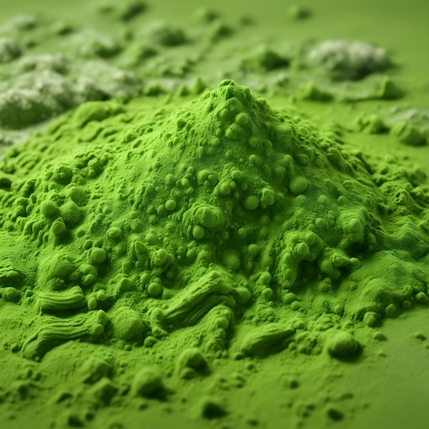 Background of Vibrant Green Algae Powder