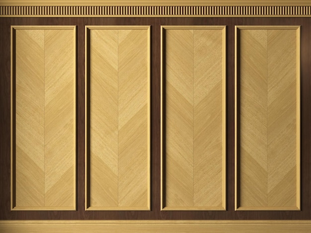 Background wall cabinet wood panels art deco