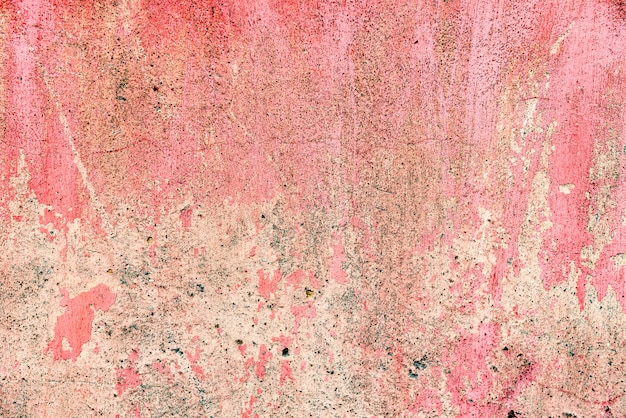 Background wall with putty painted pink texture surface