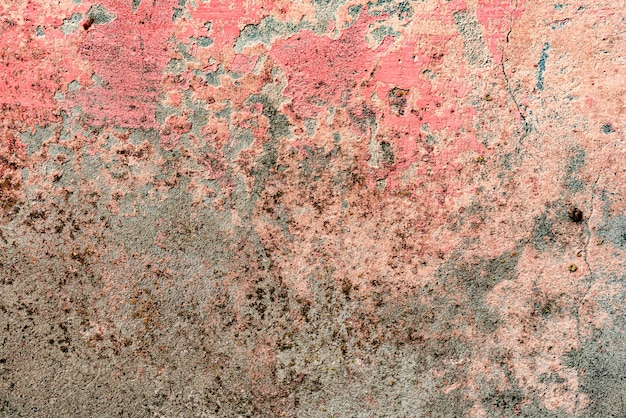 Background wall with putty painted pink texture surface