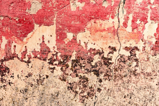 Foto la parete del fondo con stucco ha dipinto la superficie rosa di struttura