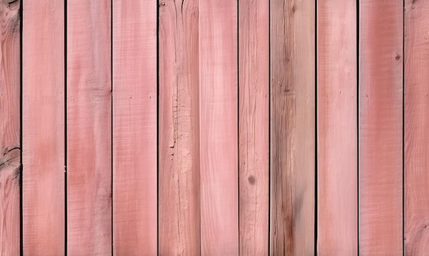 Background or wallpaper of pink color painted wooden boards
