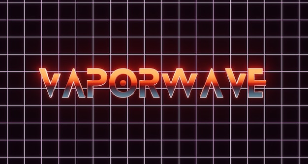 Photo background wallpaper vintage style 80s vaporwave text neon sign old gaming conceptglowing neon lightsretro wave and synthwave stylefor postcardbanner poster3d render images illustration