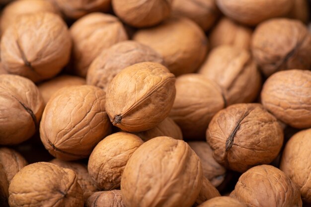 Background of walnuts