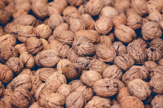 Background of walnuts