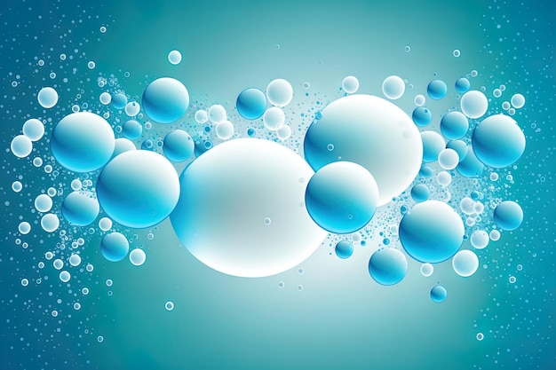 Background of water bubbles with room for writing