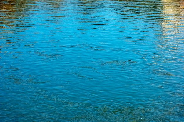 Background of the water surface of the Salzach river Texture of water of a mountain river