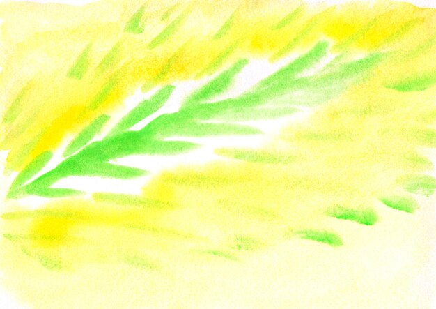 background watercolor abstraction yellow with green