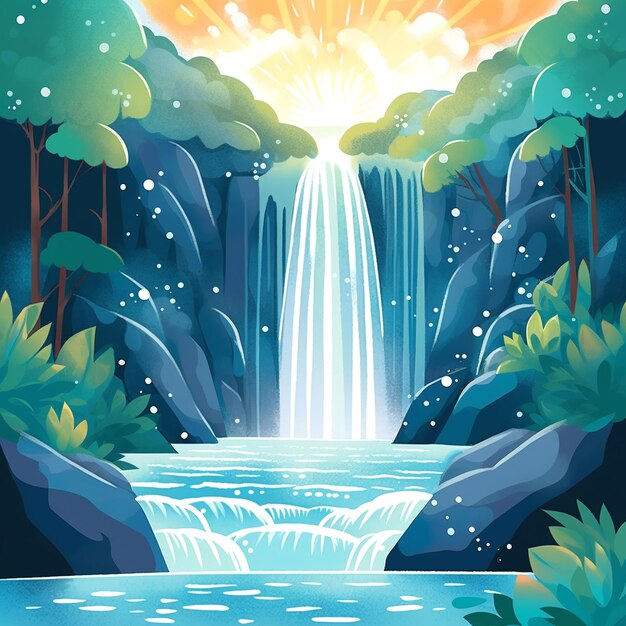 Photo background for waterfall