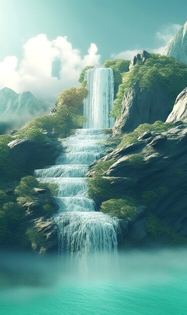 Photo background for waterfall