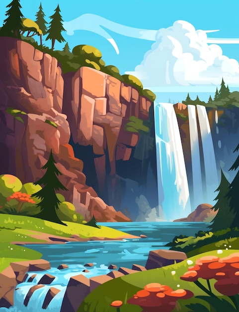 Background for waterfall