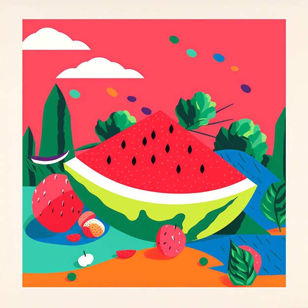 Background for watermelon