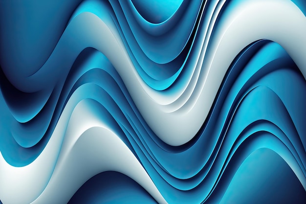 Background of wavy blue abstraction