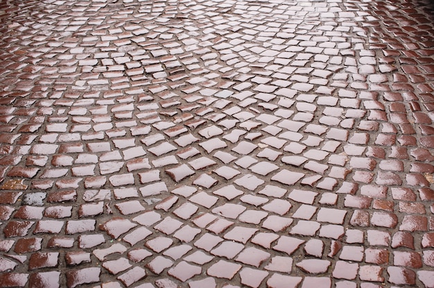 Background of wet road paving