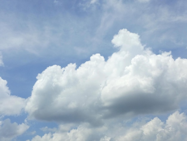 background of white clouds and clear sky