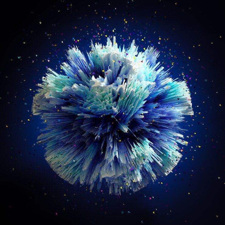 Photo background with 3d form. 