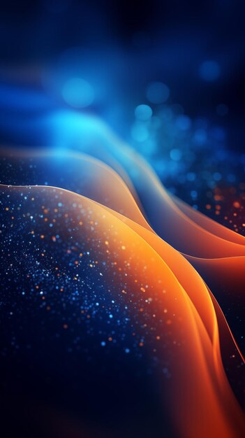 background with abstract orange and blue waves