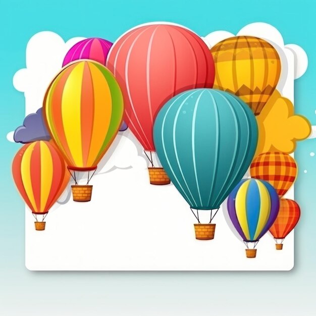 Photo background with air balloons