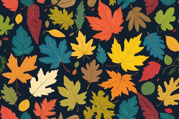 Background with autumn colorful leaves