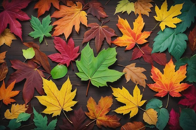 Background with autumn colorful leaves