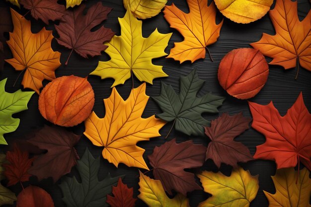 Photo background with autumn leaves