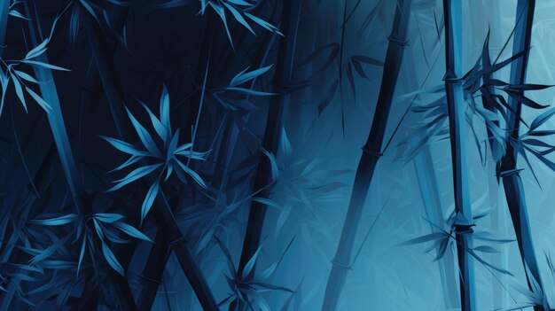 Photo background with bamboo forest in azure color