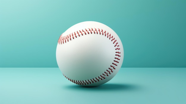 Photo background with baseball in aqua color