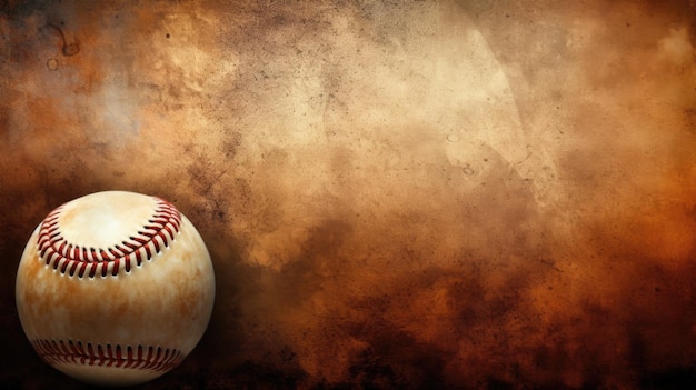 Foto sfondio con la palla da baseball in colore marrone