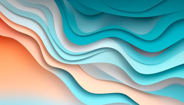 A background with blue and orange waves and the word wind.